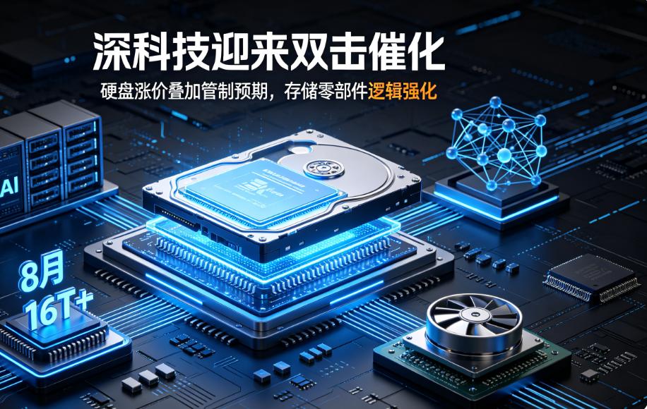 美国出口管制传闻落地预期！8月硬盘持续涨价，深科技迎来强力双击催化近期存储圈两