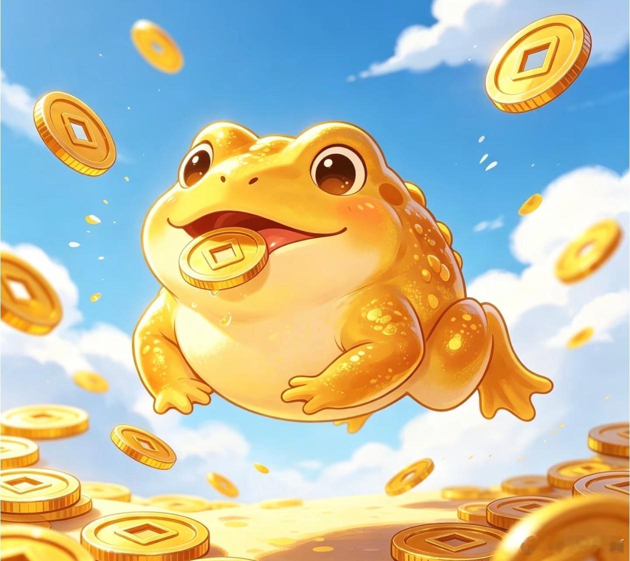 招财金蝉含着金币向你蹦哒过来了。点赞，获金币，提升自己的偏财运。