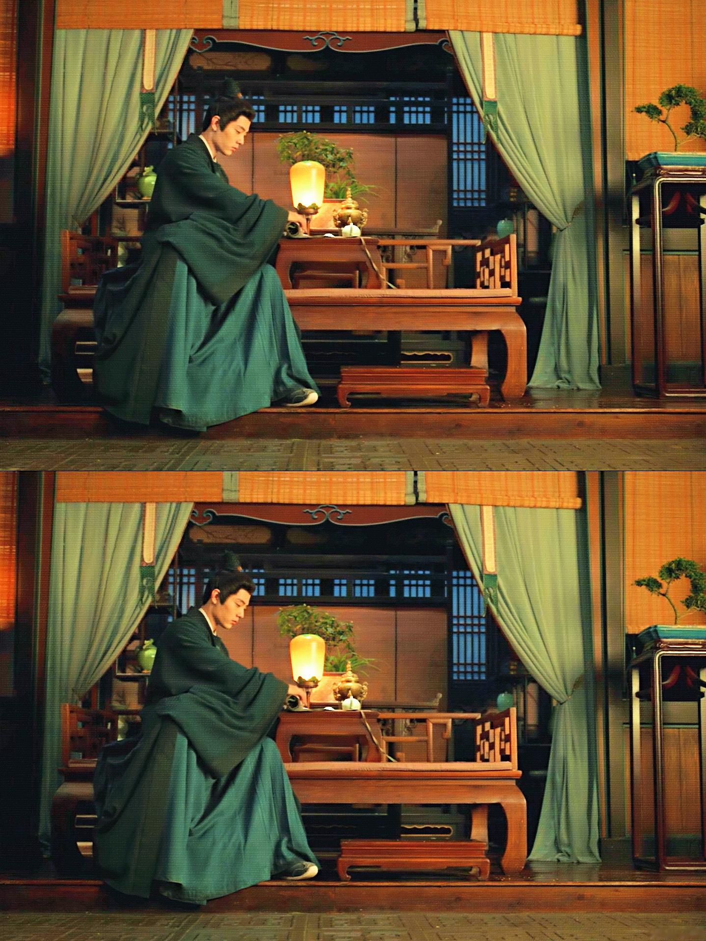 ——ʚ₁₀₀₅ɞ——肖战藏海美的像一幅青绿山水画！鹅黄和青绿的搭配，绝啦！肖