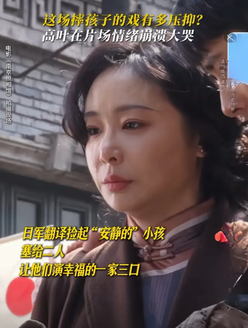 《南京照相馆》有个细节，特别刺痛我的心：当日本高官看到高叶抱着被摔死的婴儿，一家