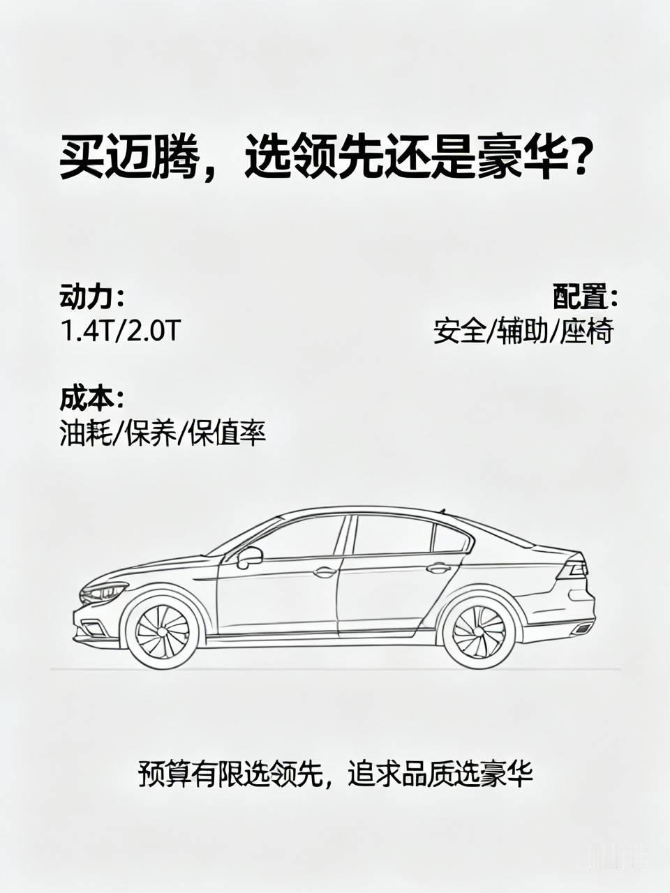 买迈腾选领先还是豪华，得看个人需求。动力上，领先版是1.4T，日常代步够，但拥堵