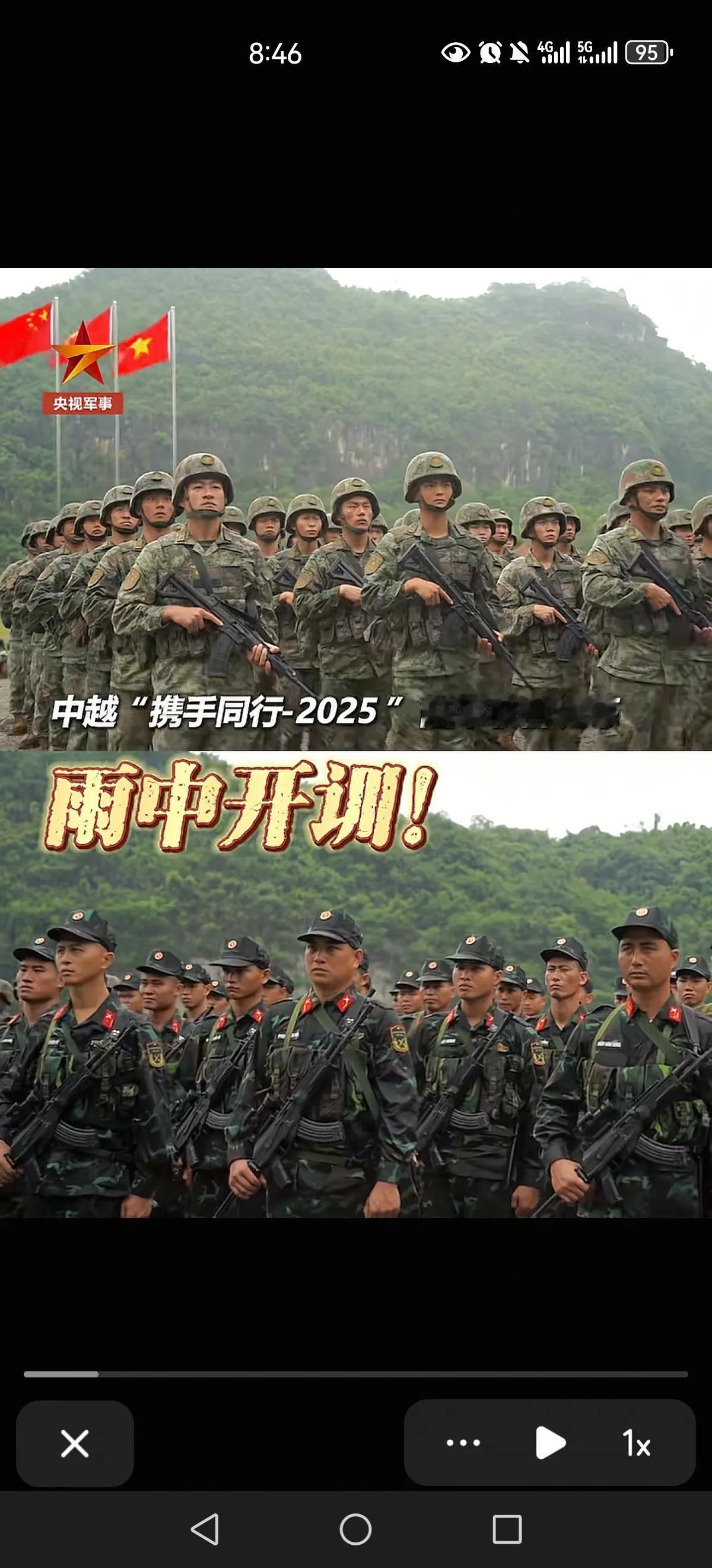 中越士兵同镜，区别太大了！1、首先是握枪姿势，我们是双手，枪口朝下，而越南士兵