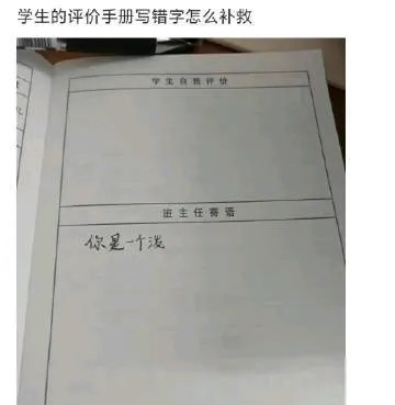 给学生写评语，想写活泼的，手快了，这样怎么补救