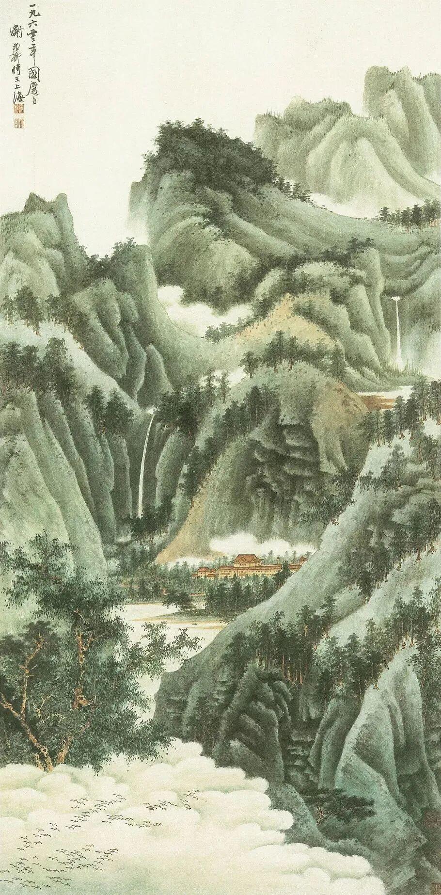 谢稚柳的作品，那可是极富于诗意的。他的笔触之下，无论是山水还是花鸟，都仿佛被赋予