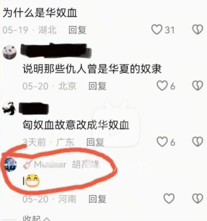 最近有人把“匈奴血”改成了“华奴血”，谈下我的看法：第一，他应该是懂什么意思
