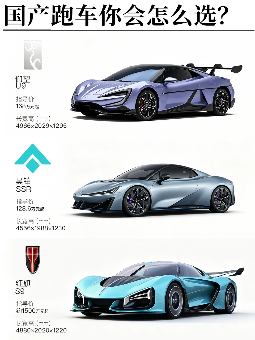 国产没有好跑车？那这些是什么！