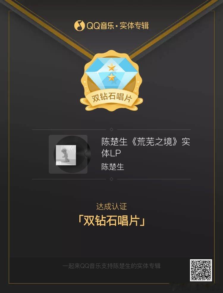 你家花生姐的爱，真的很拿得出手陈楚生《荒芜之境》新专辑预售1分钟达成钻石💎5个