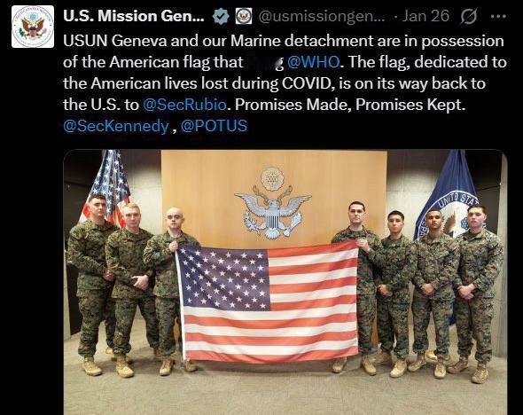 特不靠谱出手了，真是太搞笑了！美国退出世卫组织后，想取回悬挂在世卫组织门前的美