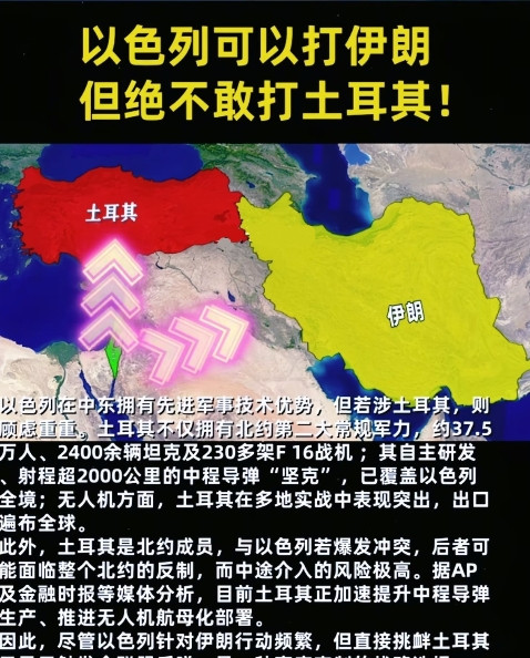 先不管以色列敢不敢打土耳其，我就想问以色列为什么要打土耳其？！最近看到有人说