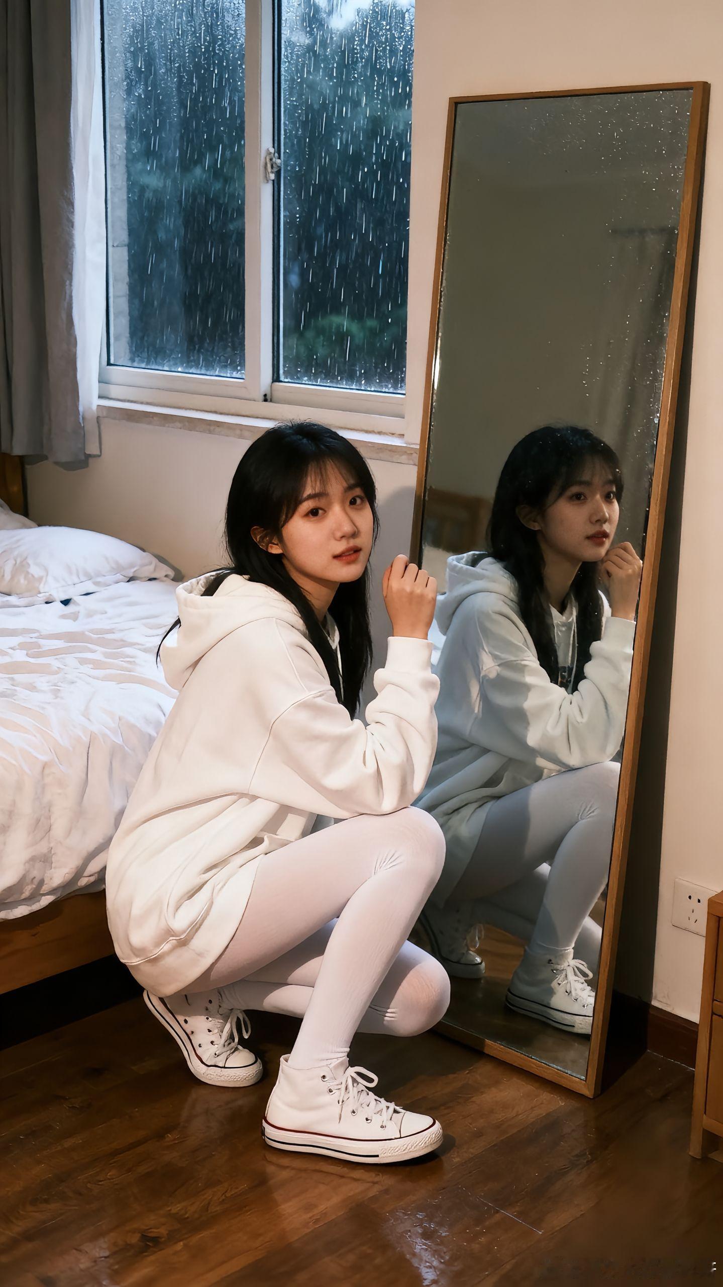 白丝袜帆布鞋，清纯可爱少女心~​​​