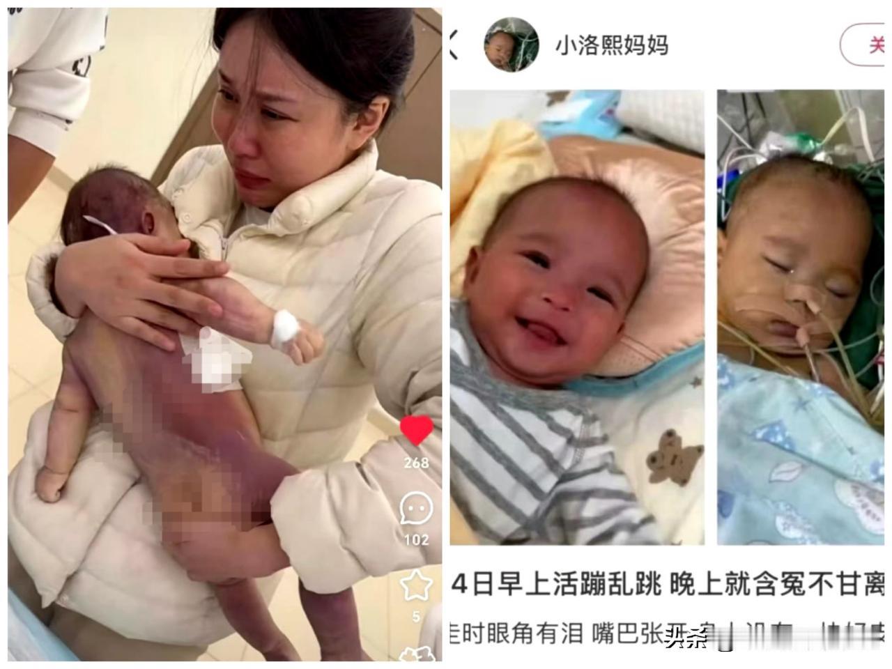 命运这个东西有时候真的说不准！五个月大的小宝贝才刚学会冲妈妈笑，生前是个早产的小