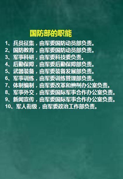 网上很多文章都在说，国防部没有指挥军队的权力，因为国防部仅负责兵员征集、军事科研