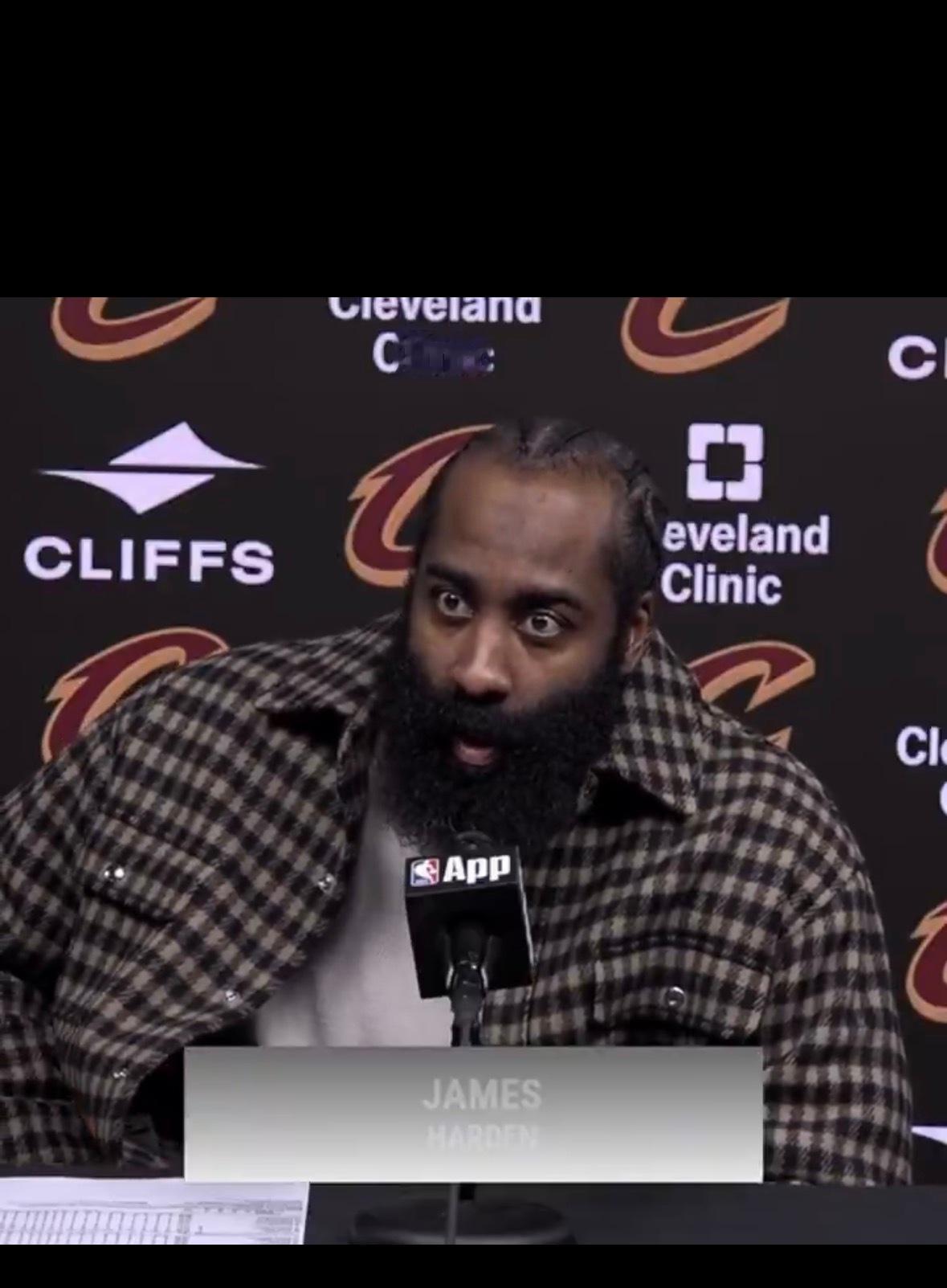 哈登谈加入骑士队前如何考察球队：“我热爱篮球。不打球的时候，我也会看比赛……你们