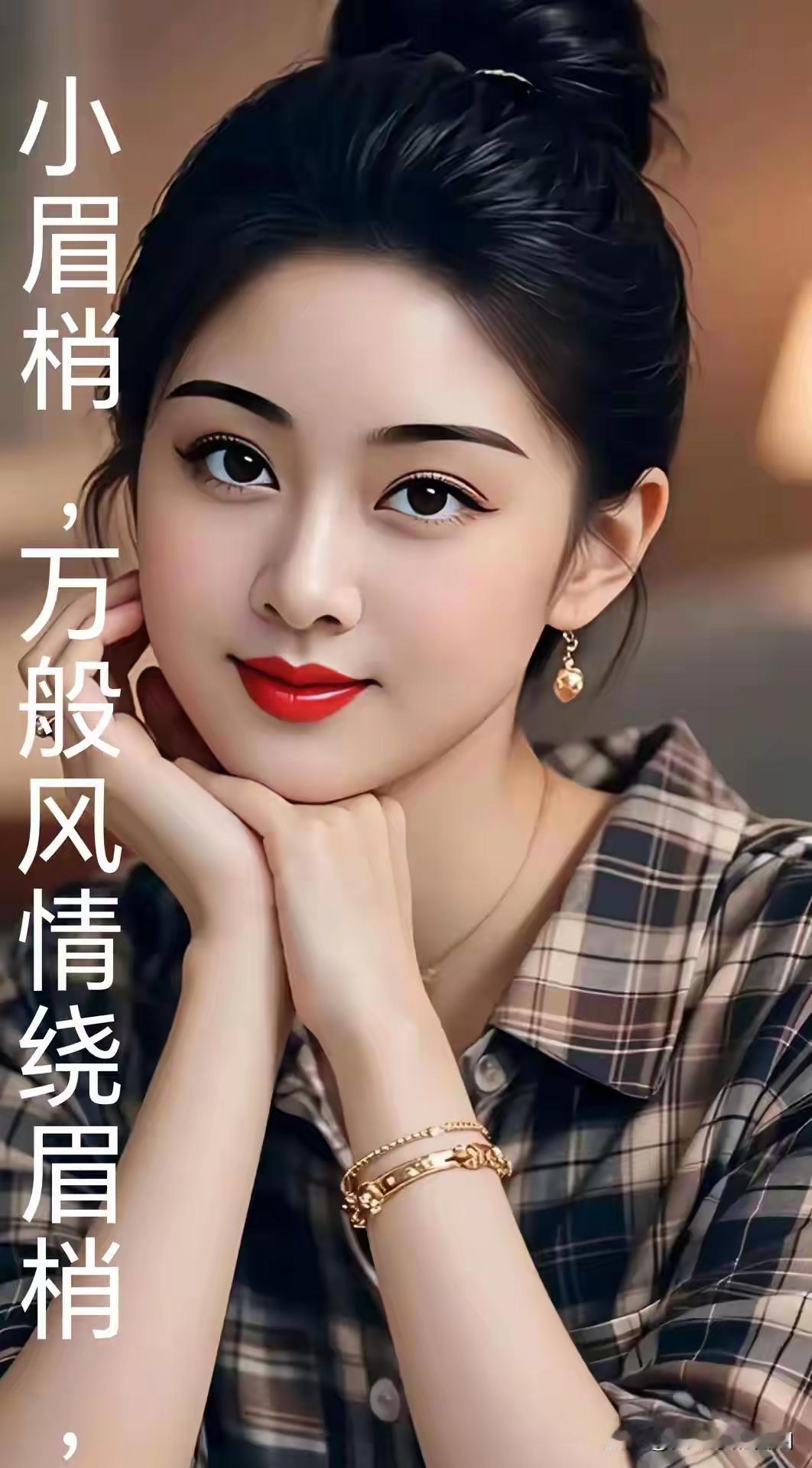 小眉梢，万般风情绕眉梢，温柔可人