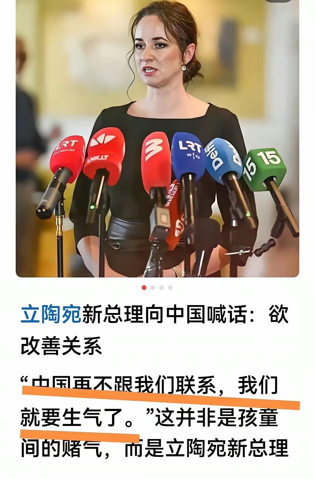 急了？立陶宛🇱🇹新总理喊话“东大”了！之前牛逼哄哄的，现在立陶宛经济一塌