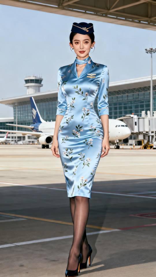 外表象娜扎的空姐展示空姐制服。气质空姐新疆空姐