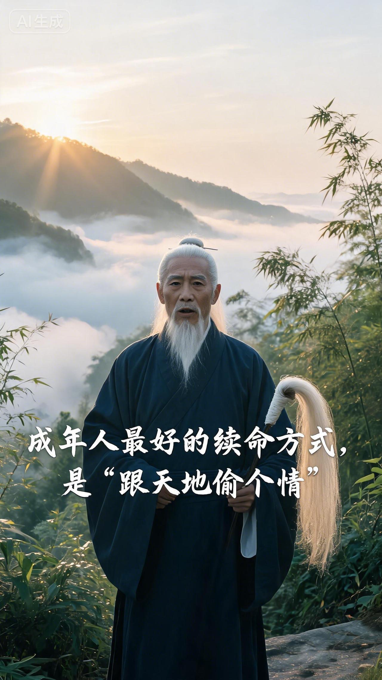 老道长悄悄告诉我：成年人最高级的续命，是学会“跟天地偷情”你累吗？不是身体累