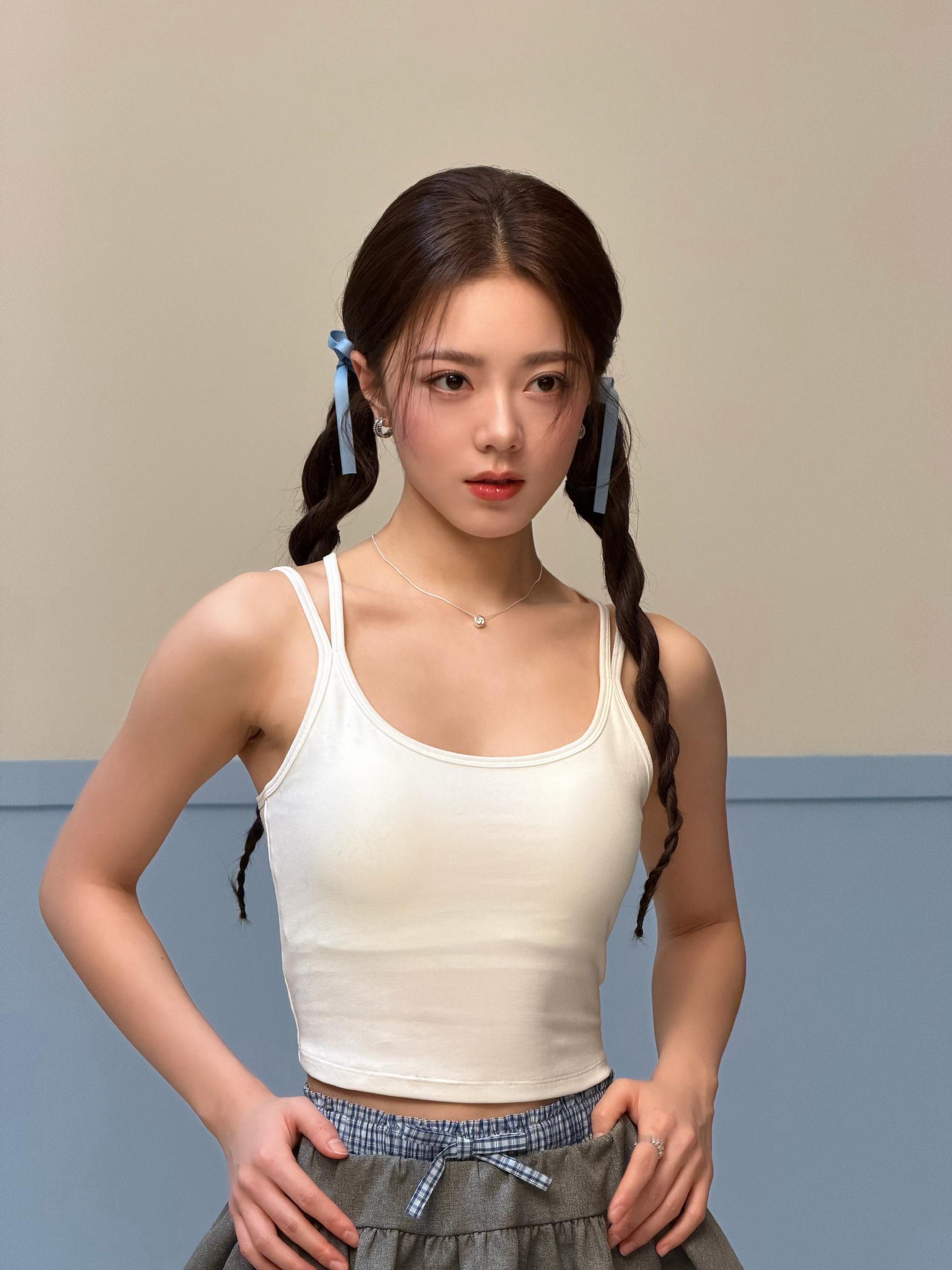 赵今麦双马尾女儿