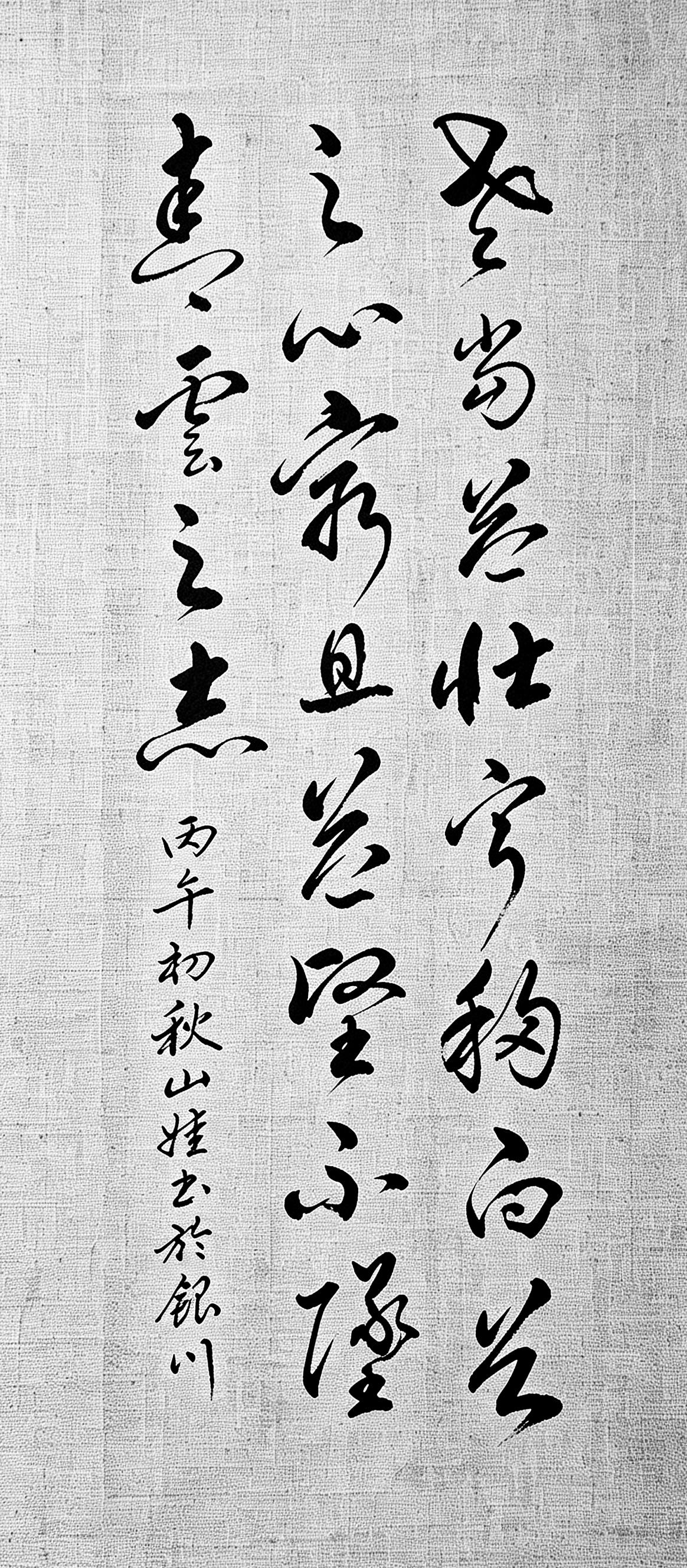 谁看了不心头一震！这幅草书，把中国人骨子里的傲骨写活了。老当益壮，宁移白首