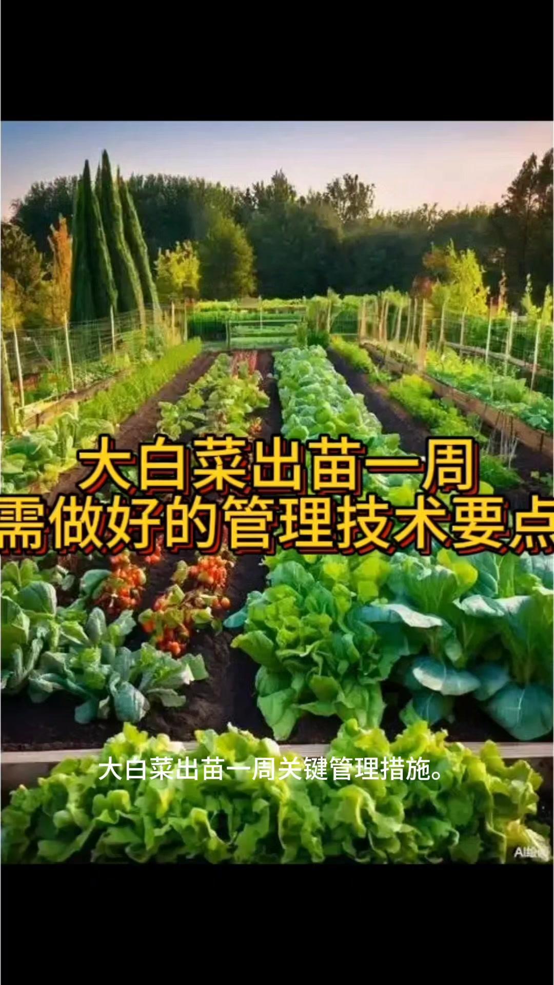 大白菜刚出苗时幼苗弱小，做好科学管理很关键，具体措施如下：1️⃣遮阳降温：8月