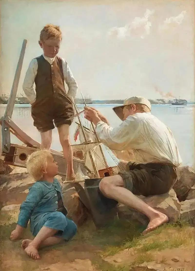 王铎：芬兰人的画。当我们看过这幅画之后，心里自然就会产生崇高的敬意。没错，像这样