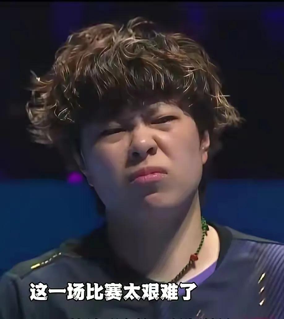 大迪输了，最生气的是场外指导于子洋，不用气馁战败张本已不容易大迪这场球输得确实