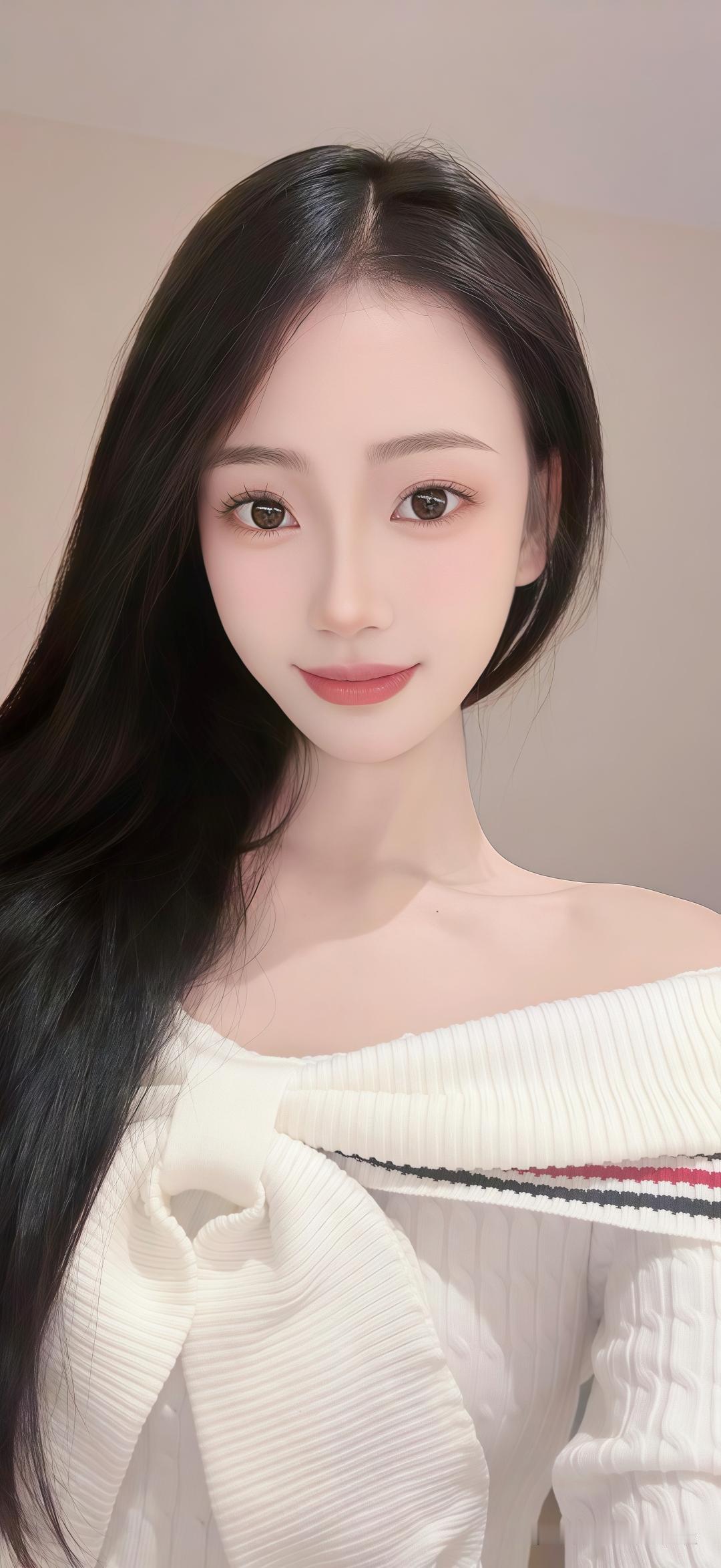 笑靥如花，美若天仙。