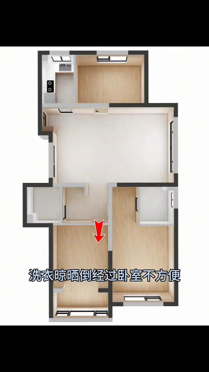 三室一厅如何改成功能齐全的四室两厅？这是个套内95平的三居室，从这入户进门正对