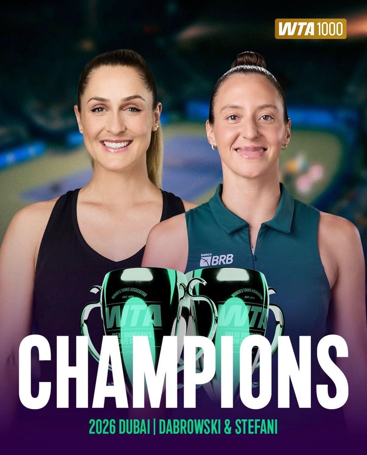 达布劳斯基/史蒂芬妮夺赛季首冠🏆WTA1000迪拜站双打决赛，5号种子达布劳斯