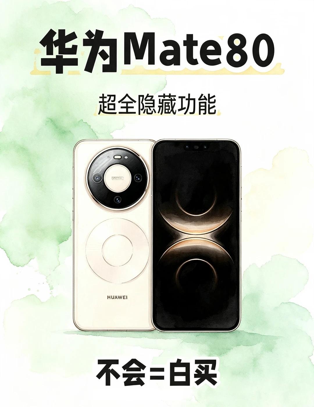华为Mate80隐藏功能合集买到一定要吃透！到手华为Mate80的朋友