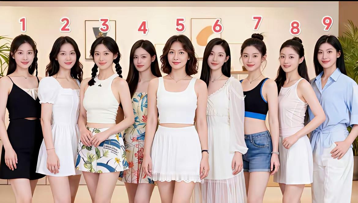 你认为娶漂亮女人做老婆好吗九位天仙下凡间，你觉得几号最美？如果让你选，你会选几号