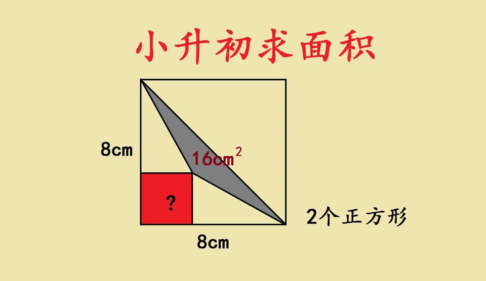 “太难了！”一道小升初培优求面积的几何题，把985毕业的宝妈给难住了。题目