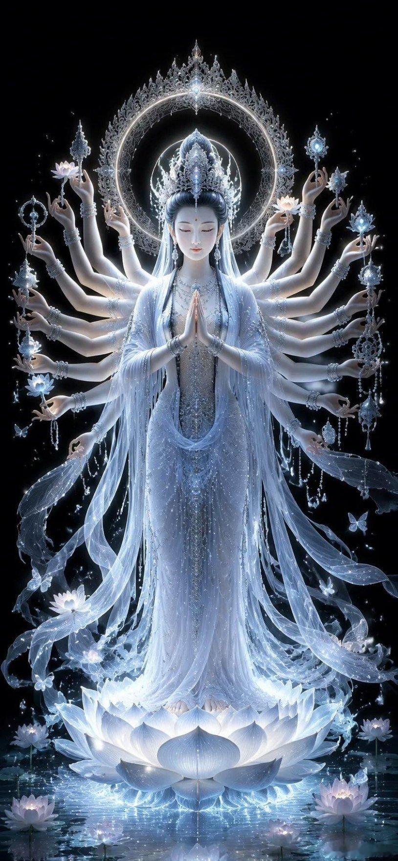 千手观音千眼观世音菩萨普度众生平安顺遂～心存善念佛必佑之！🙏🙏