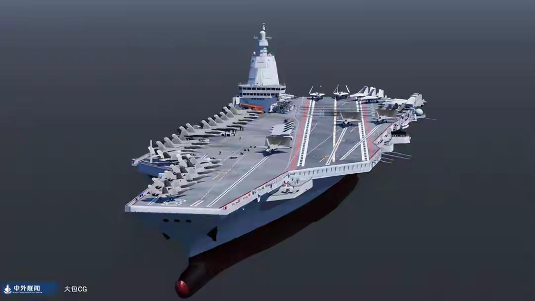 美媒:中国正在建造全球最大的航空母舰！美国《战区》网站报道:通过对开源信息的