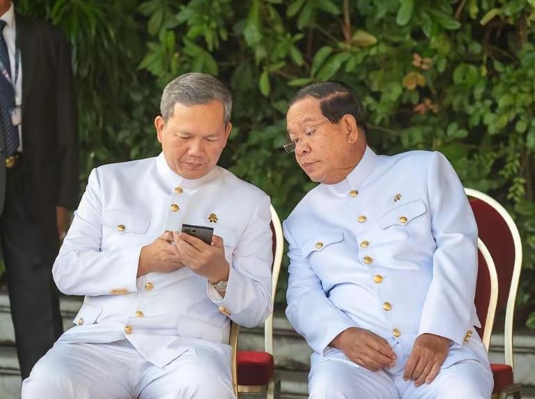 洪马奈老的有点快。70多岁的洪森还是满头黑发，当然是染发。但是48岁的洪马奈，