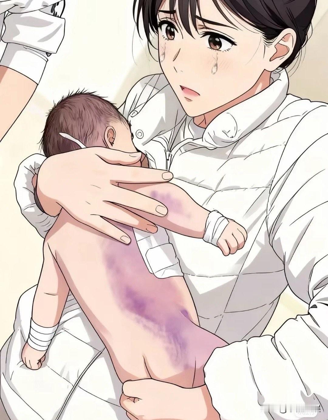 2025年最让人心痛的一张图片！5个月大的宝宝全身满目疮痍冰冷的躺在妈妈的怀里