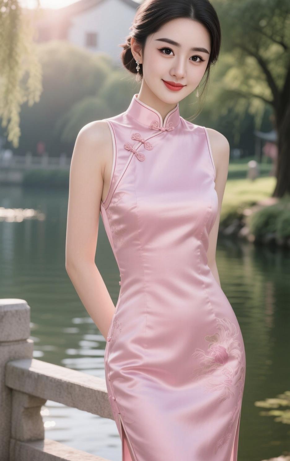 《旗袍裹身，风月入魂》绫罗裁尽江南韵，一领斜襟锁晨昏。盘扣轻系玲珑骨，曲