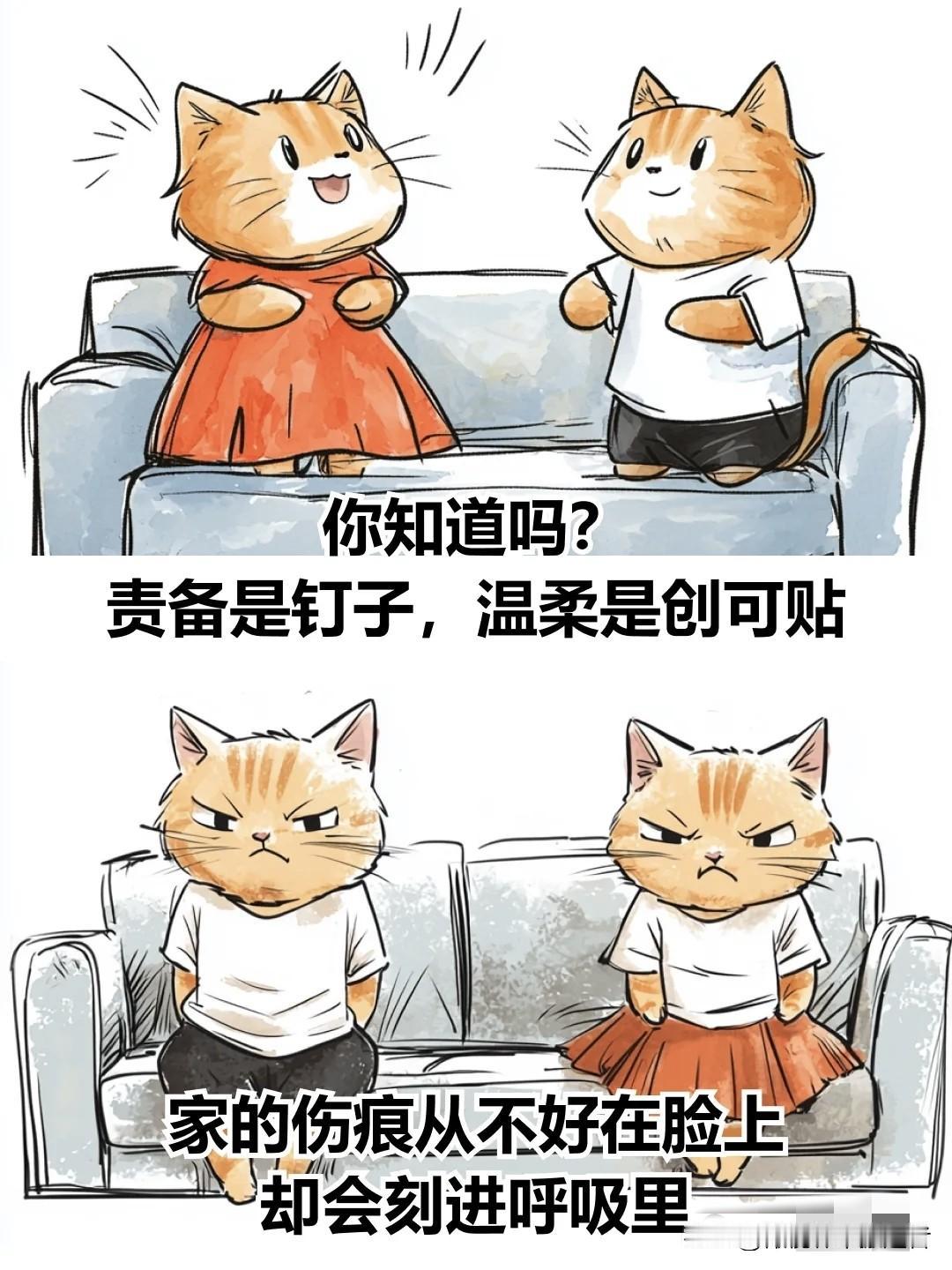 治愈漫画I一个家，换个语气，就是换个运气治愈系图漫画暖心治愈漫画日常治愈