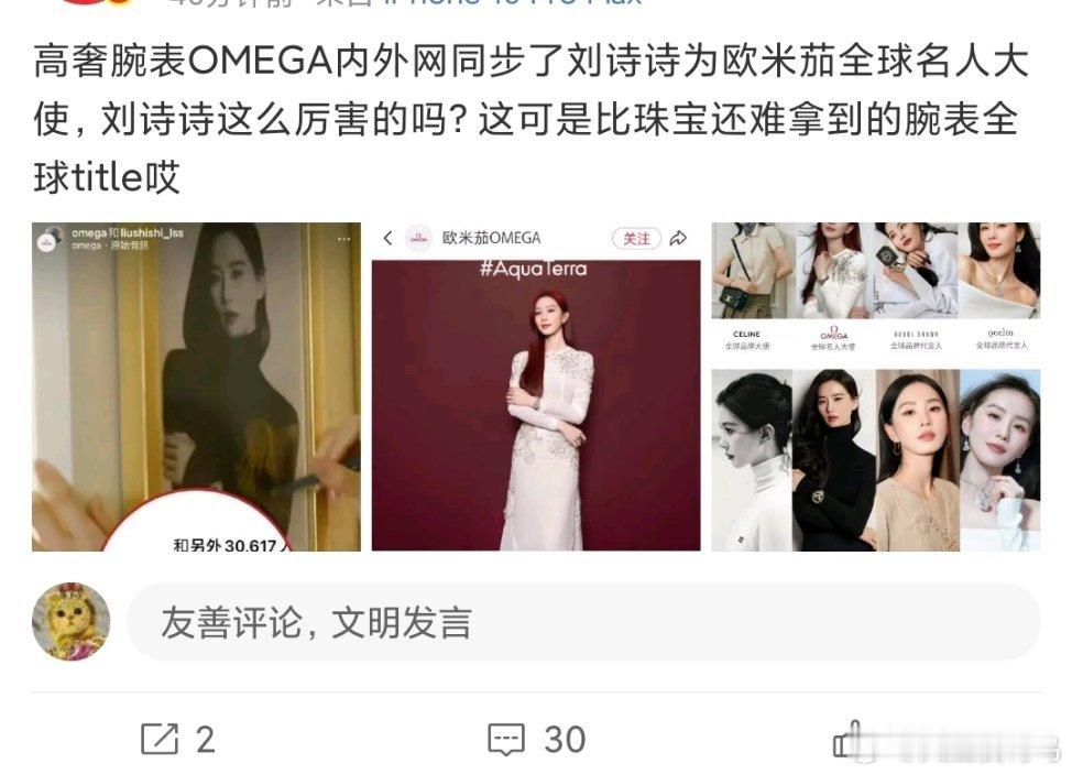 刘诗诗奢牌资源一直很好​​​