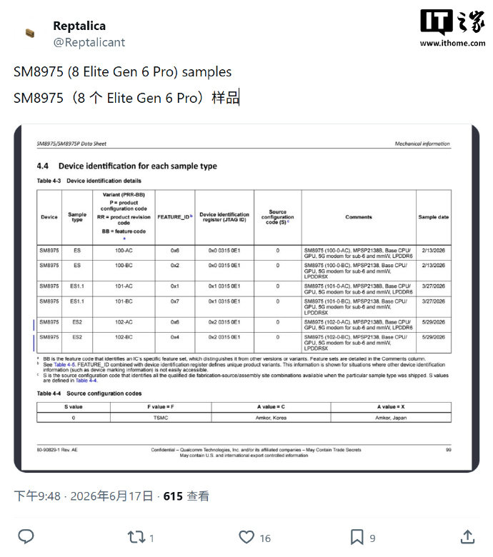 【安卓最强2nm芯片：高通测试6款骁龙8EliteGen6Pro