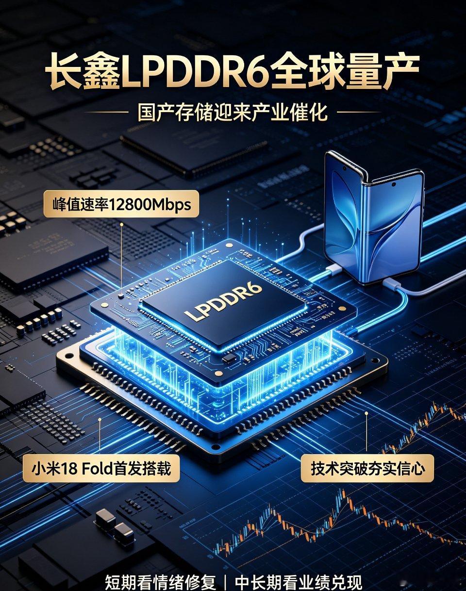 🔥硬核双重出击！长鑫LPDDR6量产，存储迎来催化？一边硬刚五角大楼，一边甩出