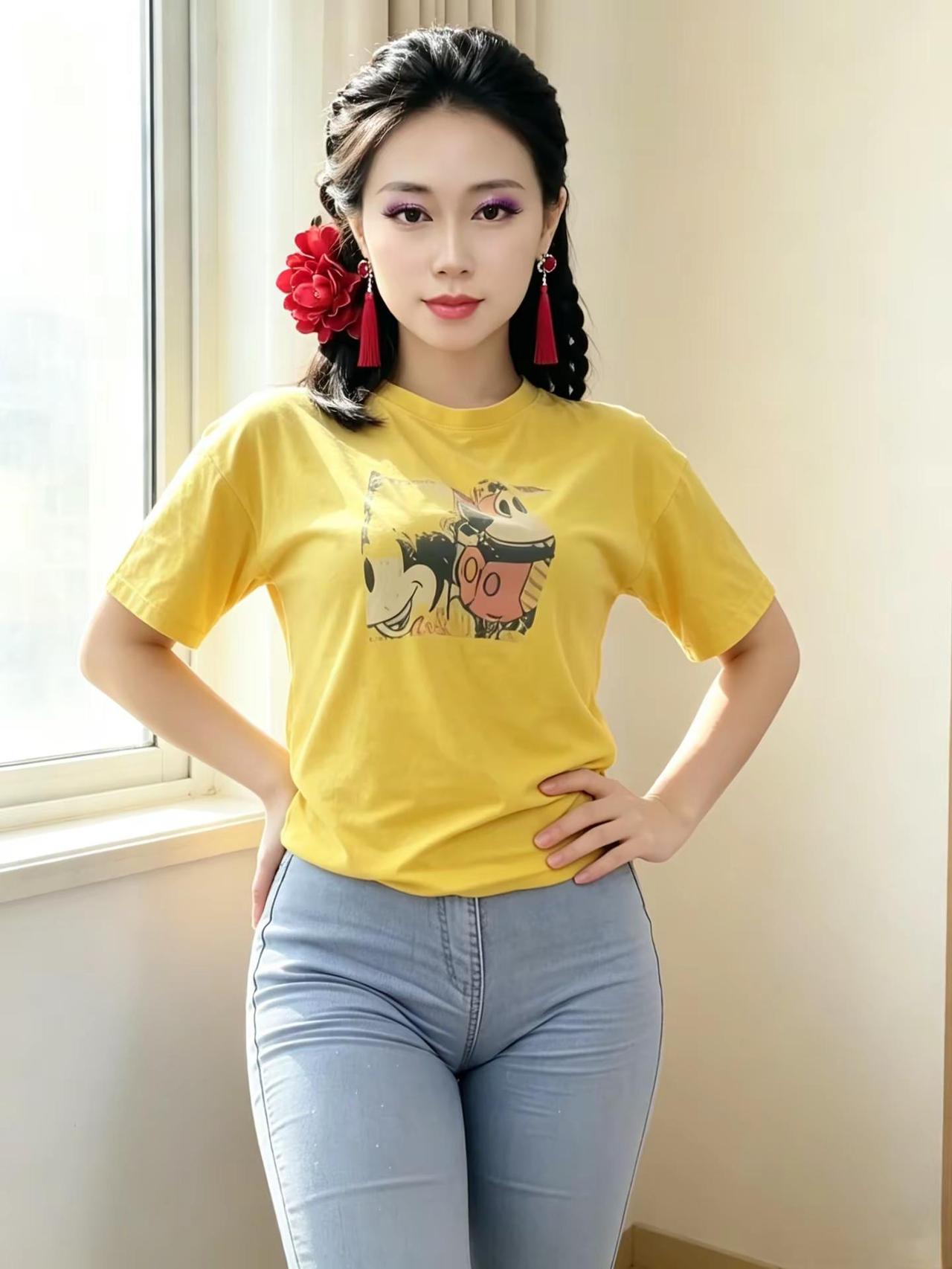 黄色上衣搭配牛仔裤夏天穿黄色系真的好明媚黄色上衣穿搭小清新短袖穿搭