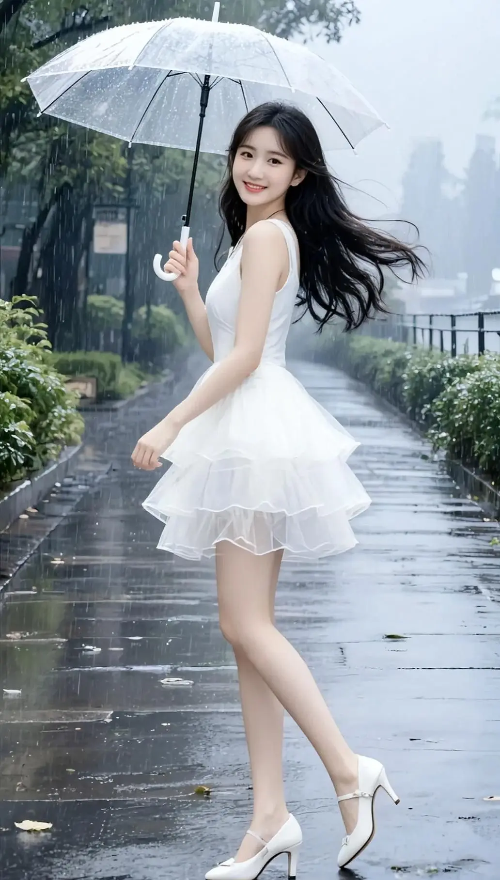 AI雨夜清冷写真感 ai创作