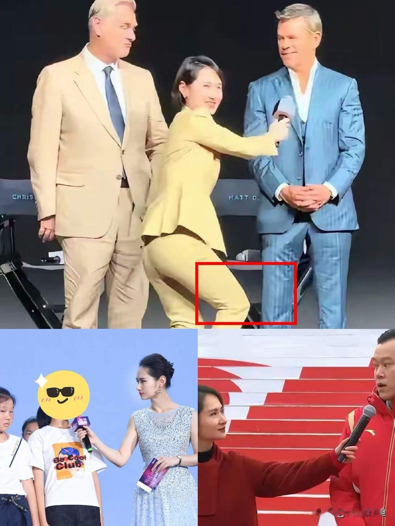 最近全网最火的陈璇，出自一张背对镜头的截图——洋人坐高脚椅，她蹲得屁股朝天。配文