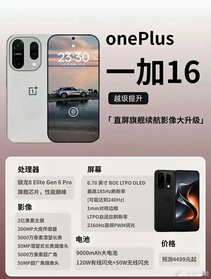 一加16这次翻身机会很大。之前一加15销量不佳，连iQOO15一半都没到，让一加