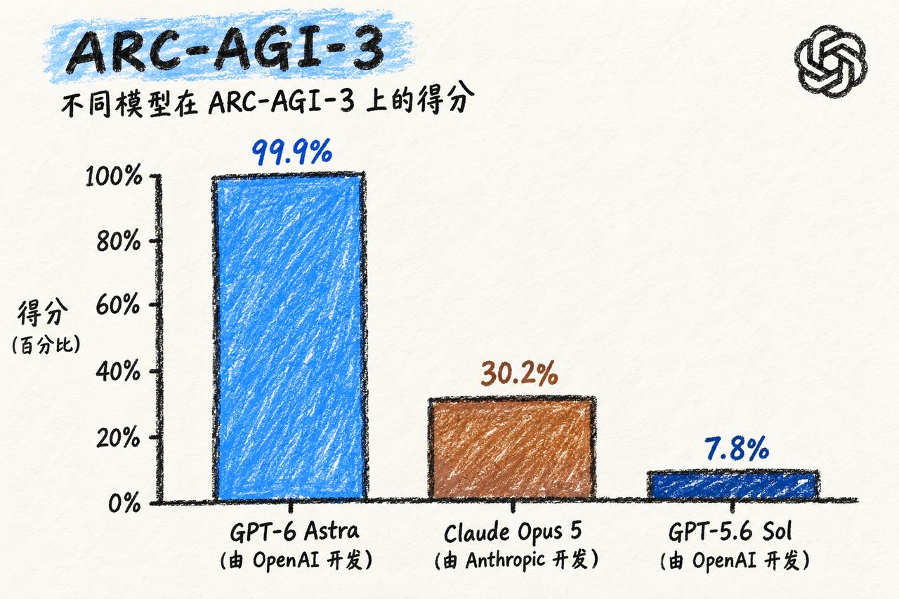 刚刚发布的GPT-6Astra居然刷出了99.9%的近乎满分！如果
