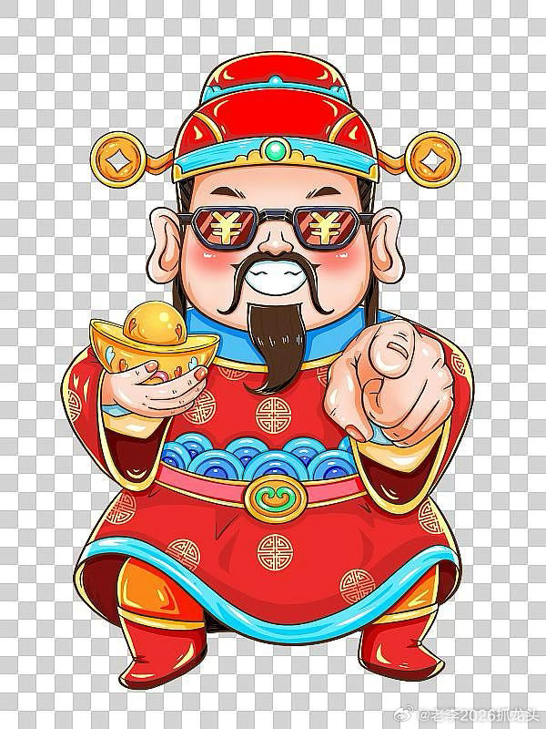 老铁们，迎接财神了，见到此财神的老铁点个赞，让我的账户红通通
