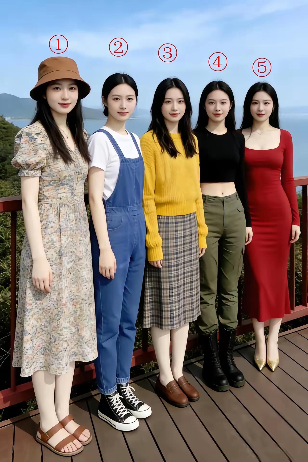 五位女生，直觉告诉我，几号适合娶回家过日子？