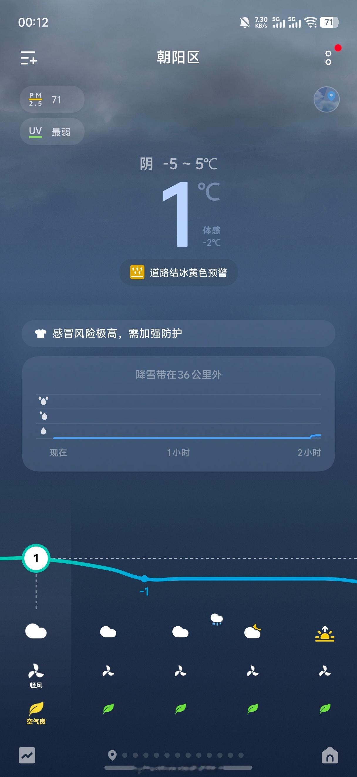 北京的雪在路上了……