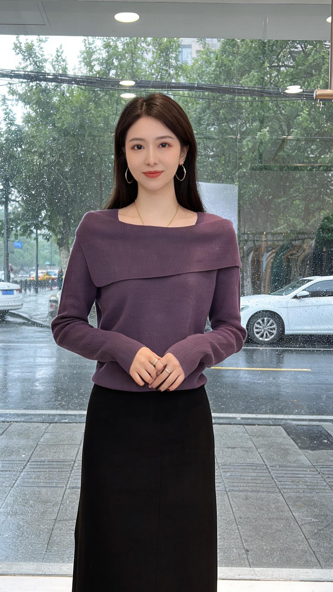 温柔穿搭每日分享女人味针织衫毛衣搭配